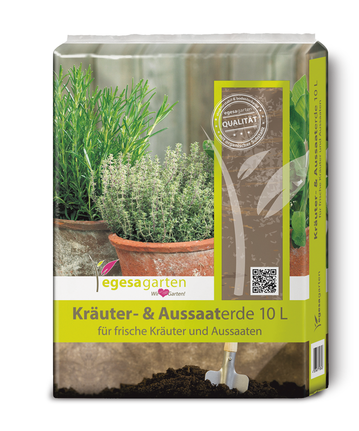 egesagarten Kräuter- & Aussaaterde 10liter für frische Kräuter und Aussaaten