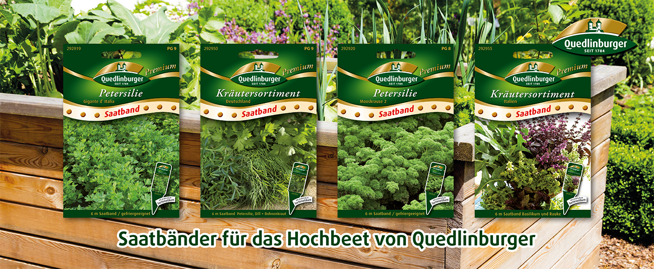 Saatbänder für das Hochbeet von Quedlinburger