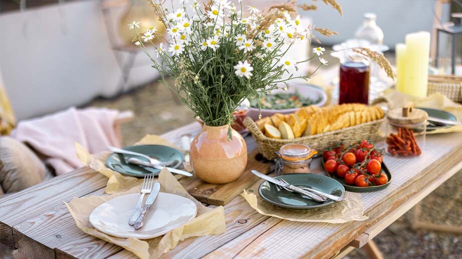 Frühstück im Garten