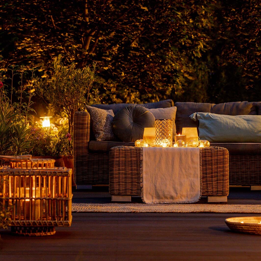 Sommernacht auf Terrasse