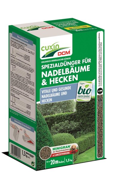 Cuxin Spezialdünger für Nadelbäume & Hecken, 1,5 kg